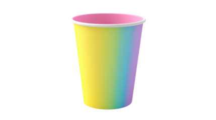 Colorful cup with gradient design suitable for events and celebrations