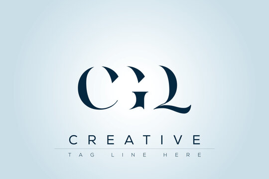 CGQ abstract letter logo design. This logo is designed by three abstract letters. 