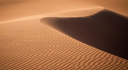 Serene ripples of sand in the desert landscape showing nature's art