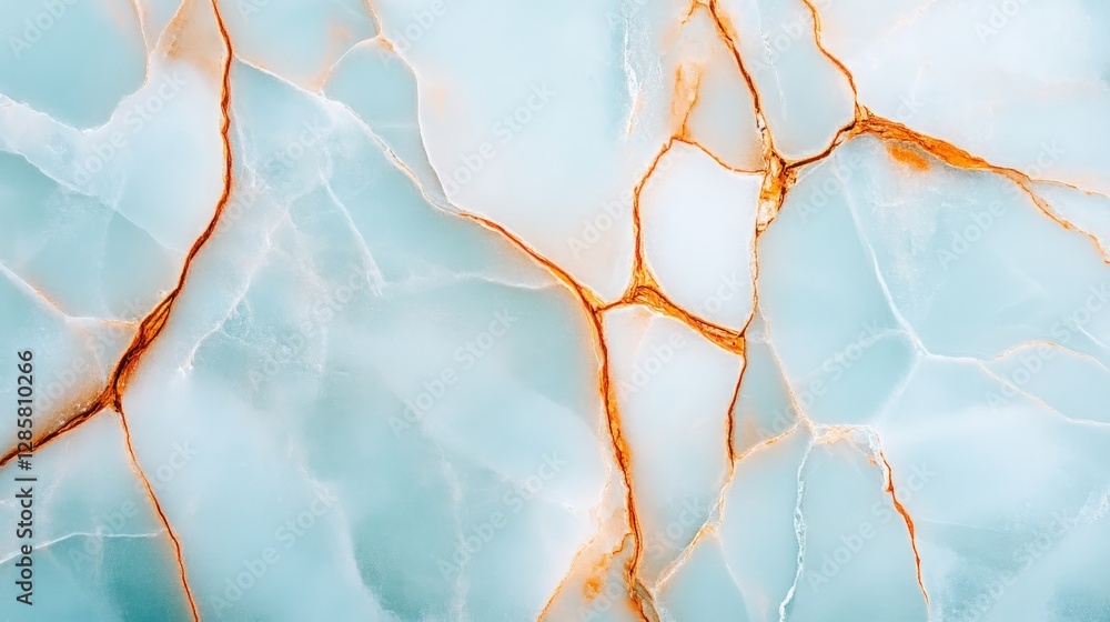 Poster elegant blue and orange marble texture for background design