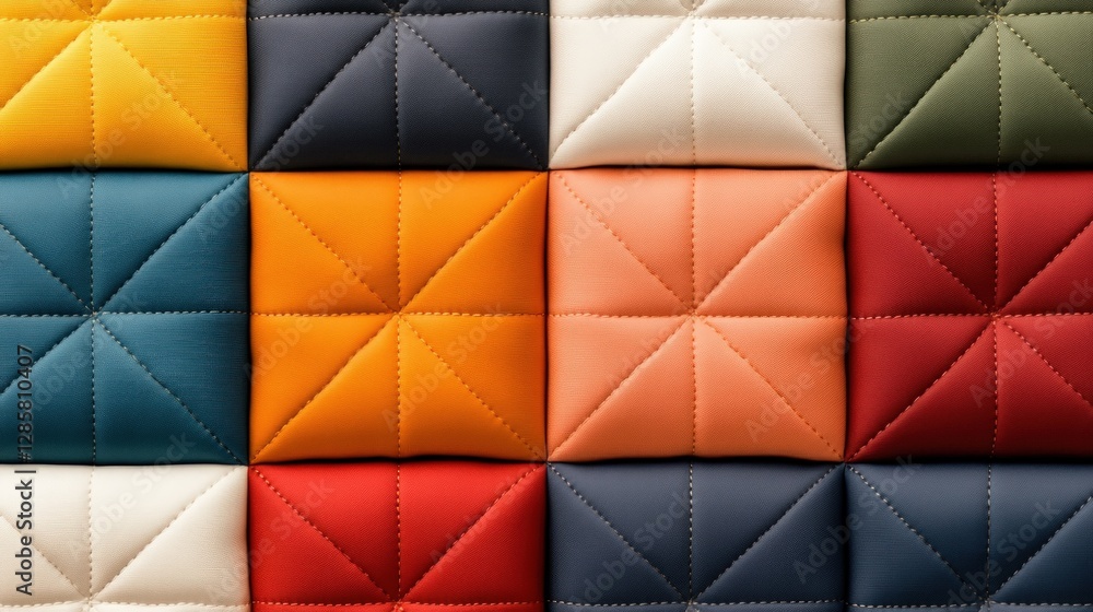 Aufkleber colorful textile background with quilted pattern and texture