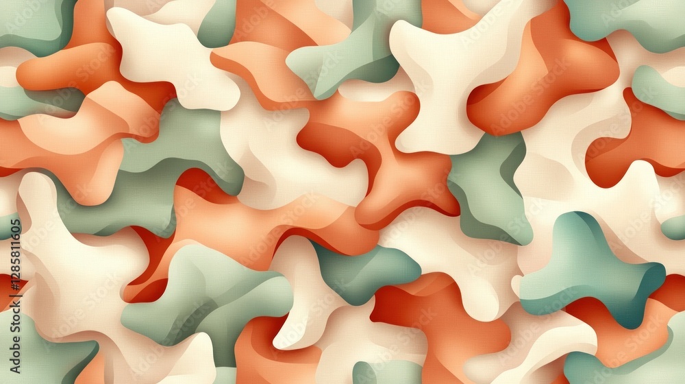 Poster abstract colorful waves background in soft pastel tones