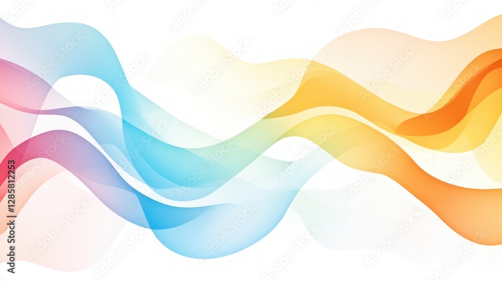 Poster Abstract Wavy Colorful Background Pattern for Modern Design Use