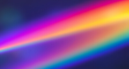 Obraz premium Rainbow glass prism refraction background. Light bending into a full-color spectrum