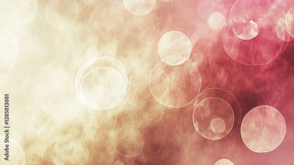 Poster abstract image showing transparent circles on a soft background
