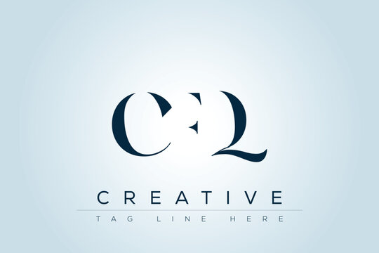 CFQ abstract letter logo design. This logo is designed by three abstract letters. 