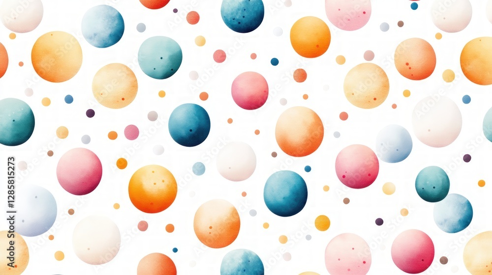Aufkleber colorful abstract circles pattern on white background for design
