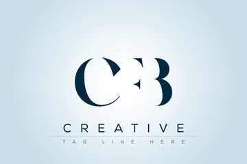 CFB abstract letter logo design. This logo is designed by three abstract letters. 
