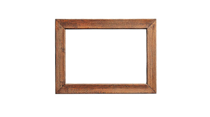 Fototapeta premium Rustic wooden frame ready for artwork display in a cozy home environment or gallery setting