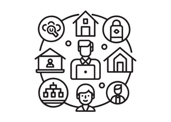 Christmas Tree Collection, Set of Christmas tree vector black icon