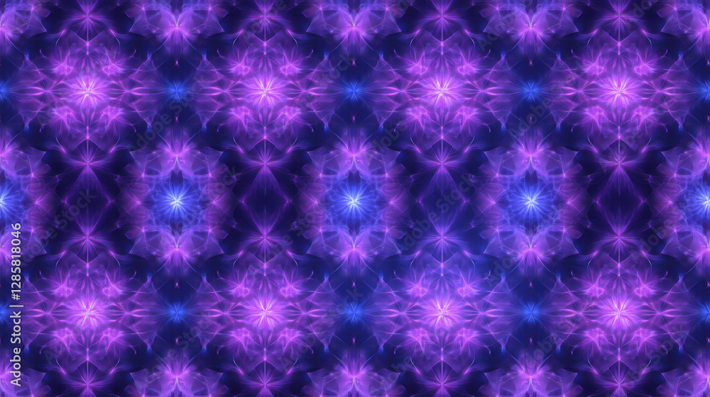 Poster vibrant seamless pattern featuring amethyst hues and intricate designs, creating mesmerizing visual 