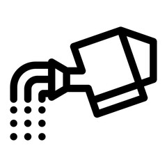 icon a watering can pouring water symbolizing gardening plant care and growth.