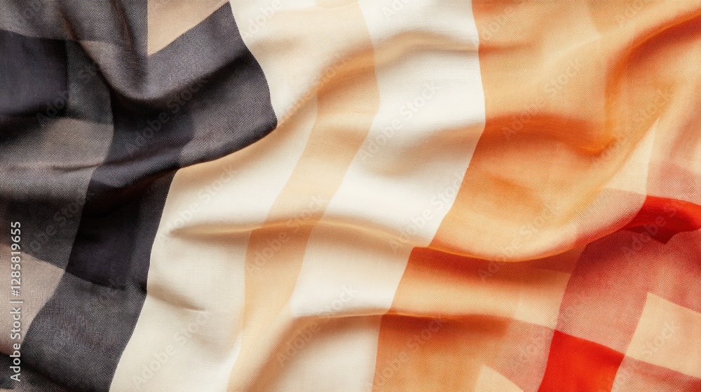 Poster smooth textile fabric in warm tones and textured patterns