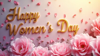 Card beautiful design of Happy Women's Day,