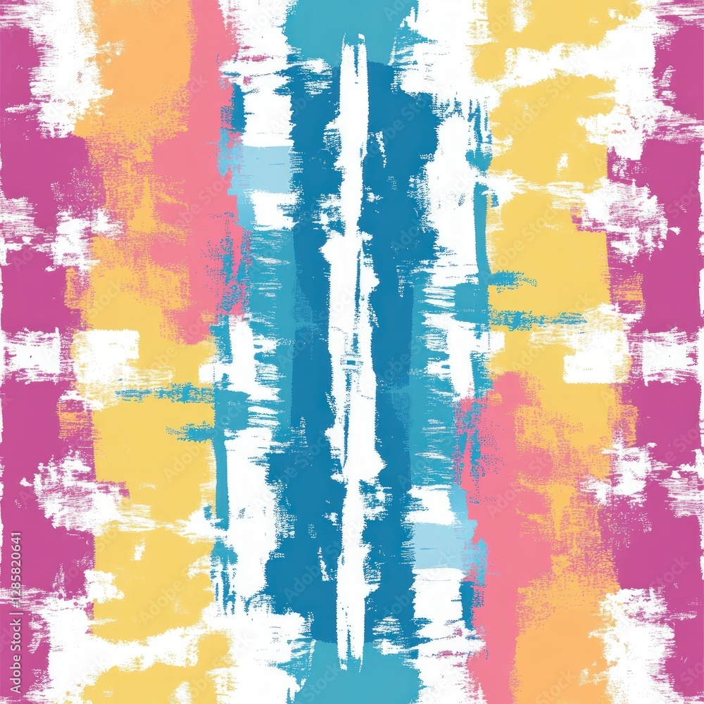 Poster vibrant abstract brush stroke pattern in bright color palette