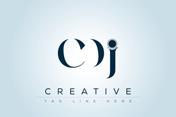 CDJ abstract letter logo design. This logo is designed by three abstract letters. 