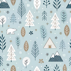 A minimalist Scandinavian abstract design reflecting lagom and hygge. Soft earthy tones, simple Nordic patterns, and natural elements like leaves, waves, and mountains create a sense of balance.