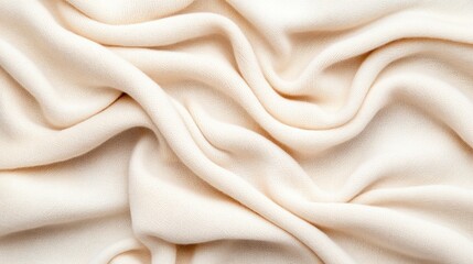 Obraz premium Soft Cream Fabric Texture with Gentle Waves and Creases