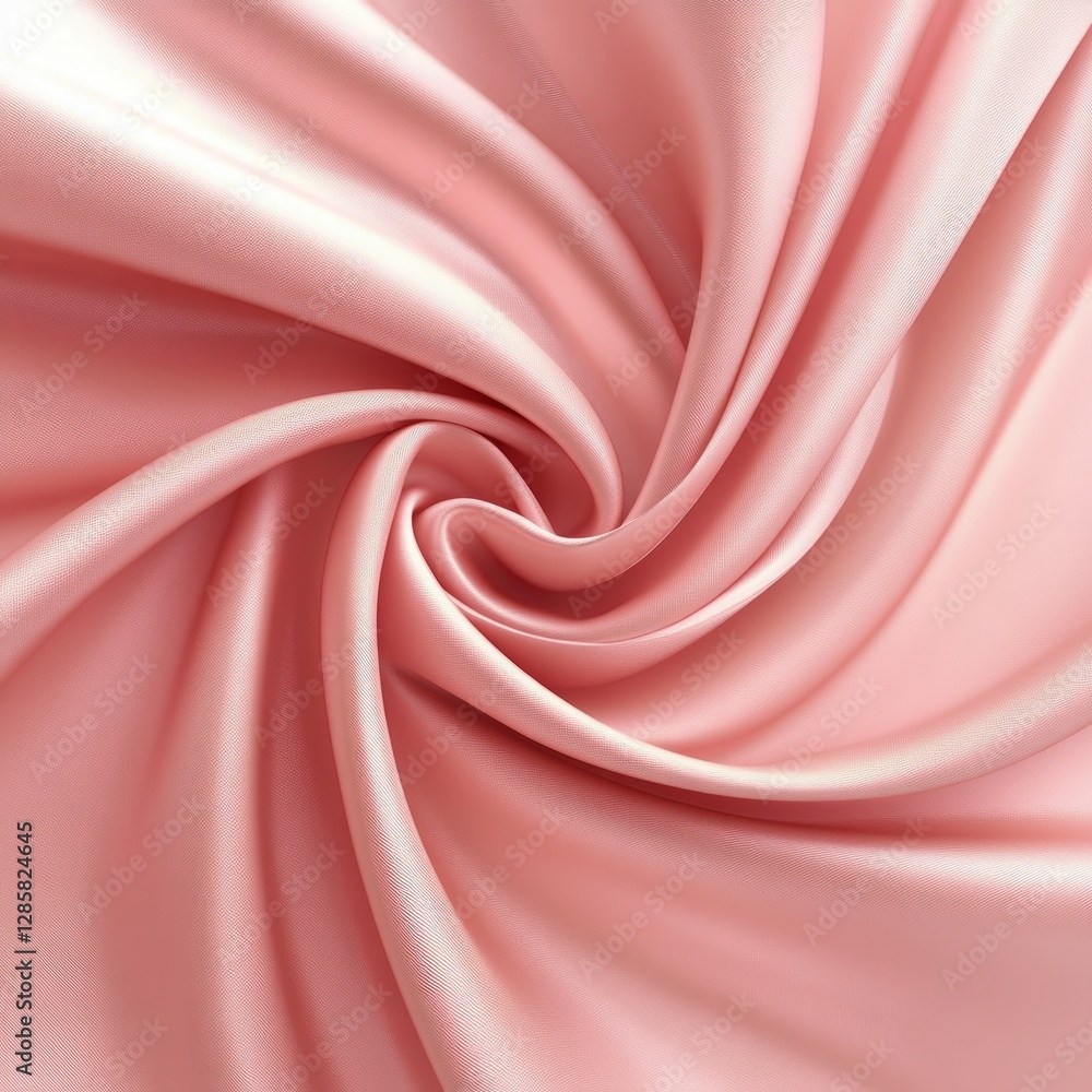 Aufkleber soft pink satin fabric texture with flowing draped pattern