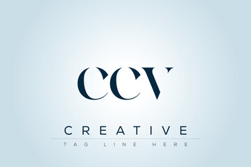 CCV abstract letter logo design. This logo is designed by three abstract letters. 