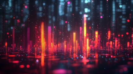 Glowing Timeline Chart with Milestones and Forecasts Symbolizing Strategic Business Planning