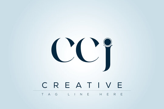 CCJ abstract letter logo design. This logo is designed by three abstract letters. 