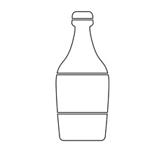 bottle line icon