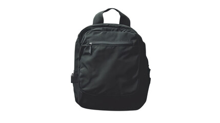 Naklejka premium Versatile black backpack suitable for daily use and travel with ample storage and organized compartments