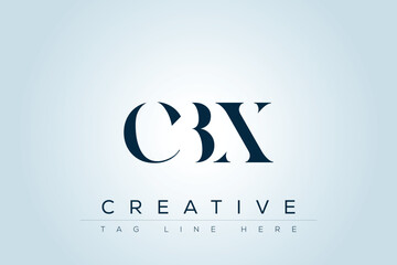 CBX abstract letter logo design. This logo is designed by three abstract letters. 