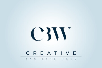 CBW abstract letter logo design. This logo is designed by three abstract letters. 
