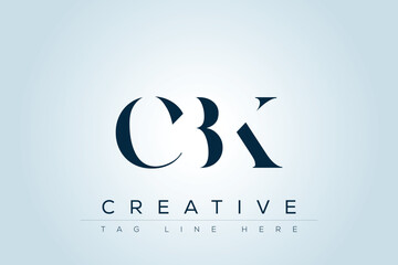 CBK abstract letter logo design. This logo is designed by three abstract letters. 