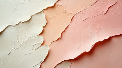 Naklejka premium Textured layers of paper with torn edges and soft colors