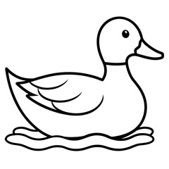 Serene Duck Illustration