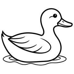 Serene Duck Illustration
