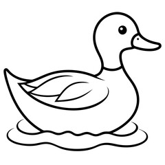 Serene Duck Illustration