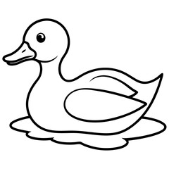 Serene Duck Illustration