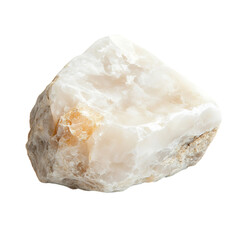 White Quartz Stone Isolated on Transparent Background