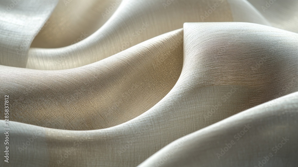 Poster a beige fabric draping with textured material and curvaceous forms