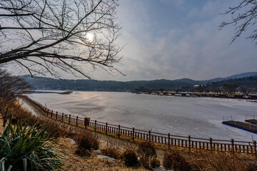韓国　利川市　雪峰公園の風景