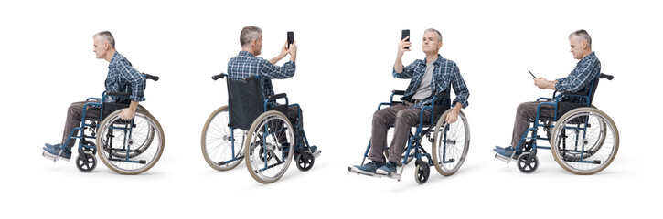 Portrait of a man in a wheelchair