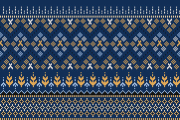 Knitting seamless patterns. Abstract geometric pattern design for wrapping paper, fabric pattern. Beautiful textile pattern for background or wallpaper. Decoration for Merry Christmas, Happy New Year.