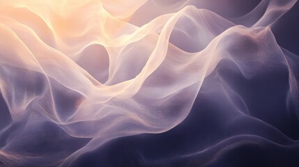 Fototapeta premium An abstract illustration of flowing fabrics in gentle colors