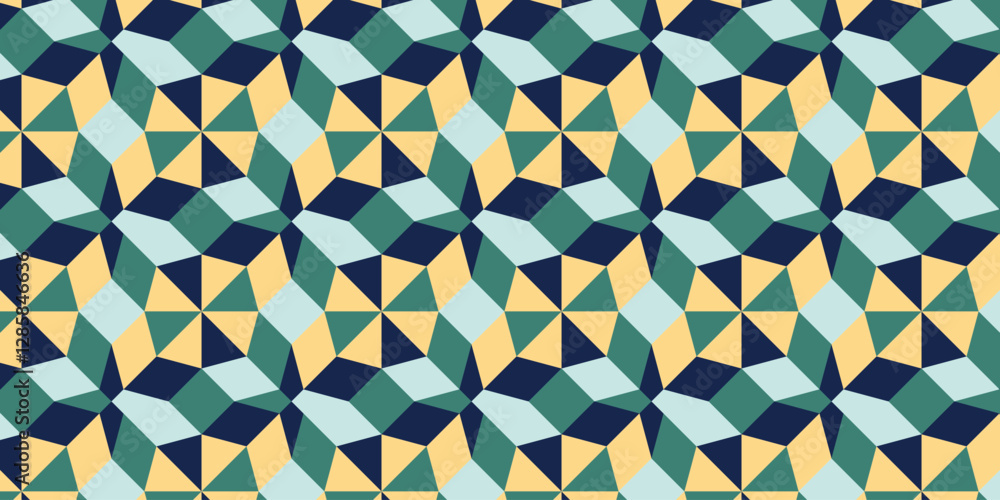 Poster abstract hexagon pattern background, abstract seamless background with vintage colors