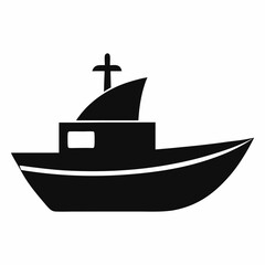 Minimalist Boat Silhouette Vector Clean & Elegant Design.