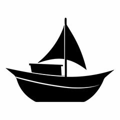Download High-Quality Boat Silhouette Vector Icon.