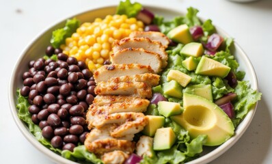 Vibrant healthy salad bowl