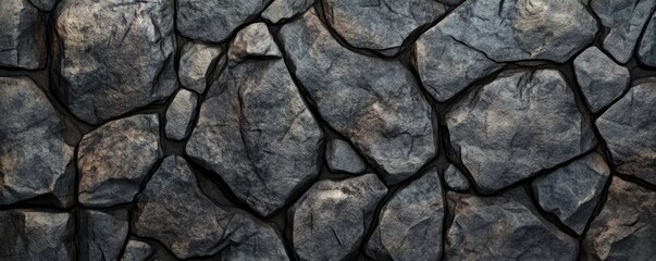 Fototapeta premium Dark grey stone texture with smooth and bold details.