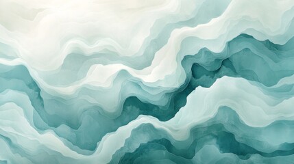 Obraz premium Abstract depiction of flowing clouds rendered in watercolor shades