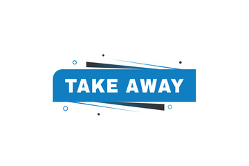 Take away banner template web element or advertising. vector design flat style.
