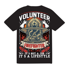 Volunter firefighter t-shirt design